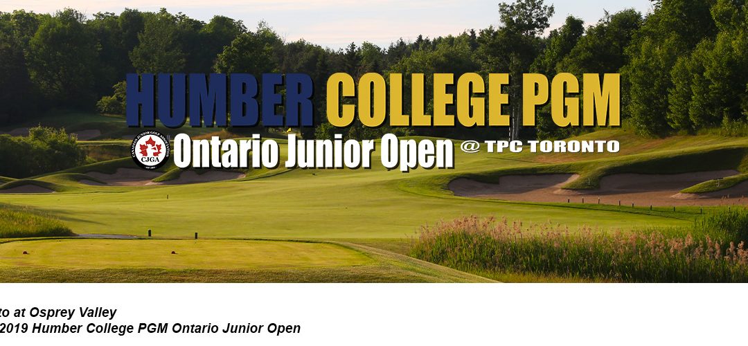 Humber College PGM CJGA Ontario Junior Open Set for Weekend