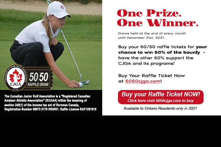 Last month in 2021 to buy your CJGA 50/50 Raffle