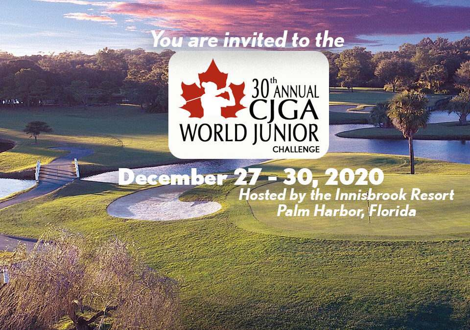 Join us for 2022 CJGA World Junior Challenge in Florida December 27, 30, 2022